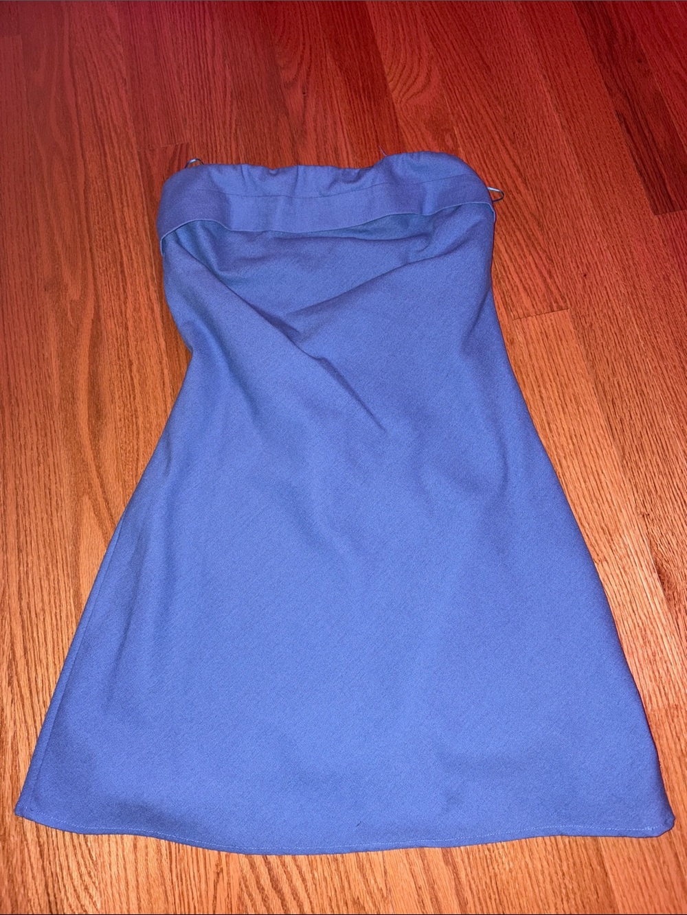 Strapless Blue Mini Dress